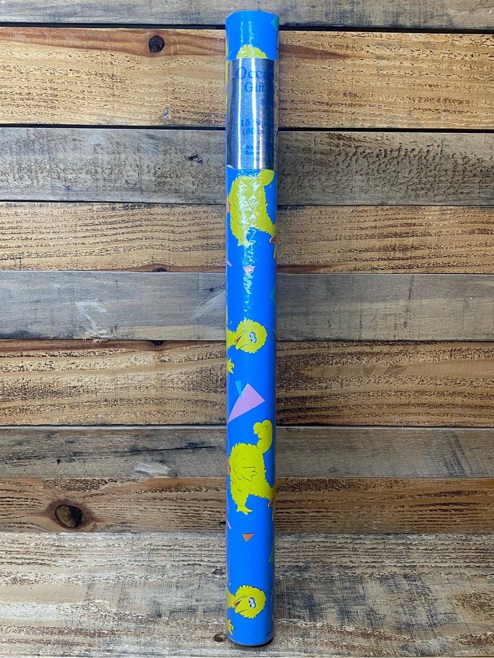 Vtg Sesame Street Big Bird Gibson Greetings 1980s Gift Wrapping Paper /Half Roll